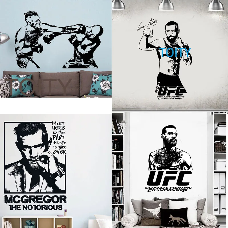 10 видов конструкций Conor McGregor стикер на стену ММА Бой Бокс виниловая наклейка UFC