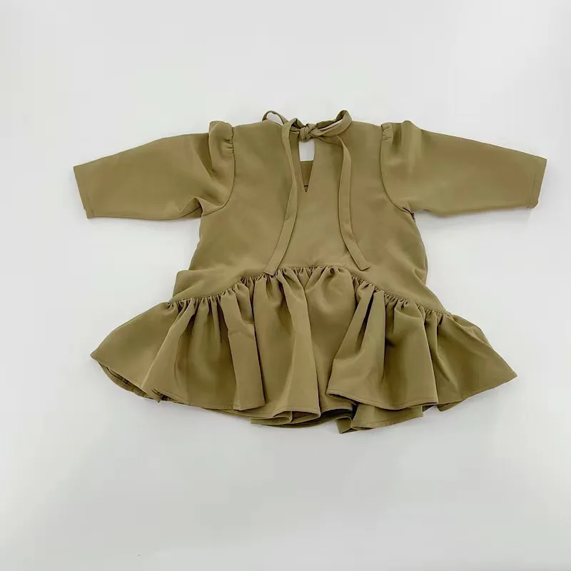 New Girls Dress Autumn Irregular Ruffles Baby Long Sleeve Fashion Ball Gown DT662 | Детская одежда и обувь