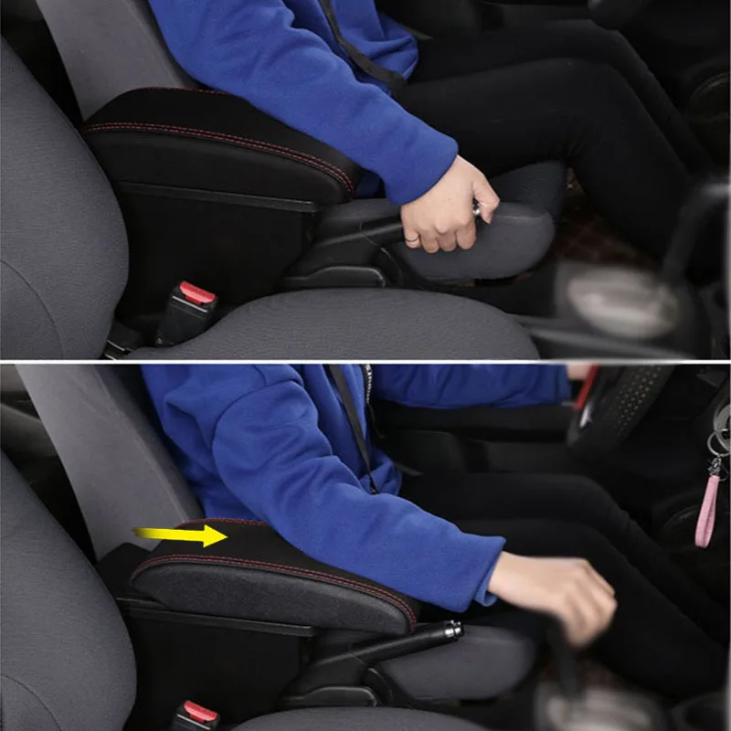 Коробка с подлокотниками для Volkswagen VW Polo подстаканниками кожаный чехол хранения
