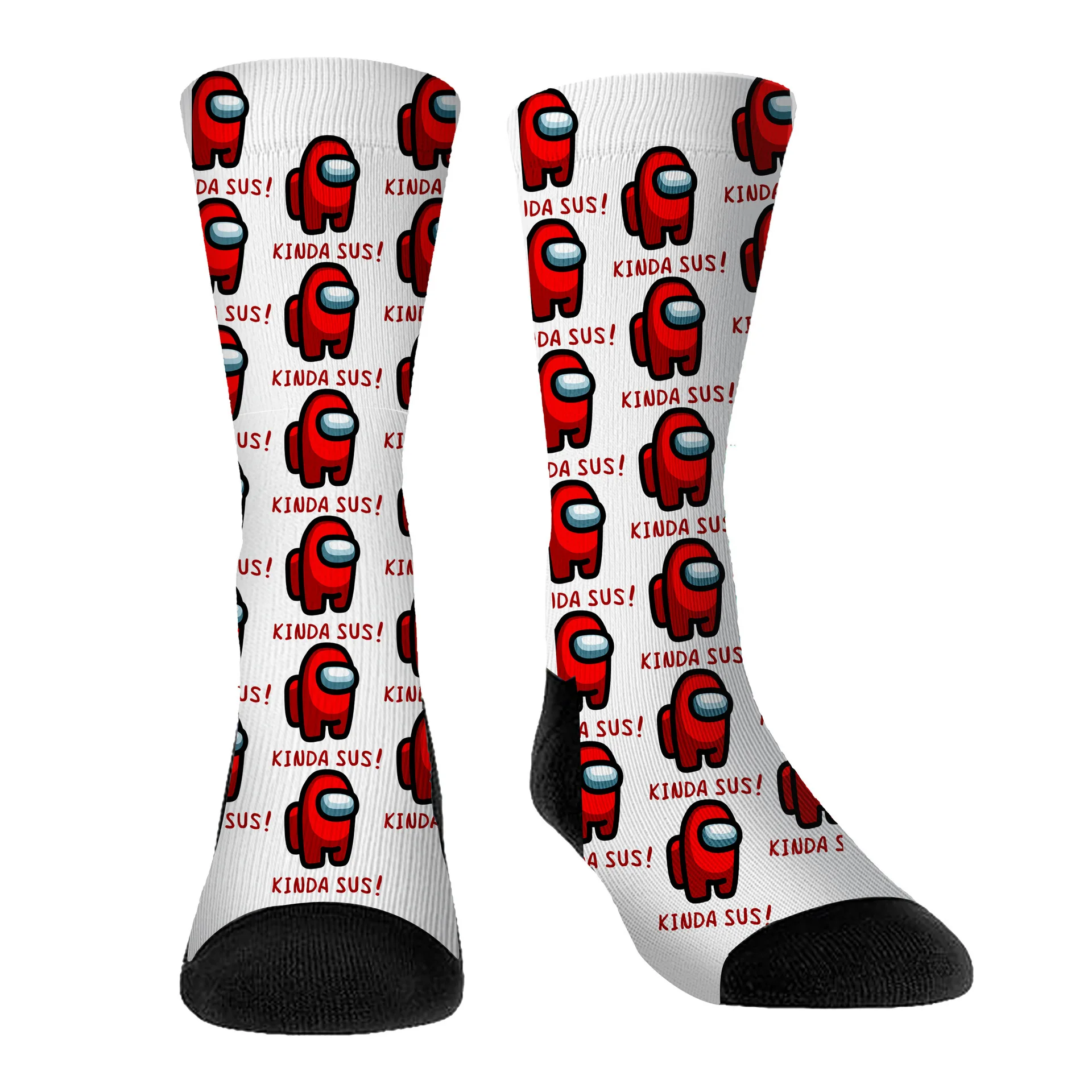 Funny Game Socks Men's Happy Cosplay Polyester Printing Cartoon Prop Socks Hip-Hop Harajuku Novelty Christmas Men Socks Gift