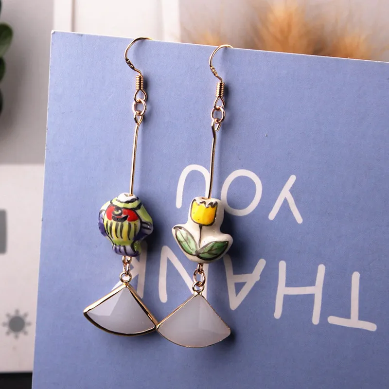 Японский стиль керамические изделия lucky cat цветочным декором для маленьких