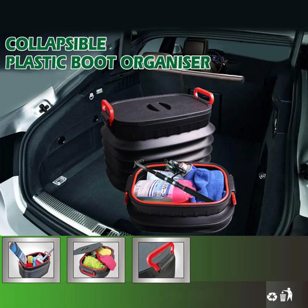 Дешево Складной ящик для хранения в автомобиле, удобный ящик для инструментов, гаражный механизм, органайзер, автомобильные аксессуары для органи...