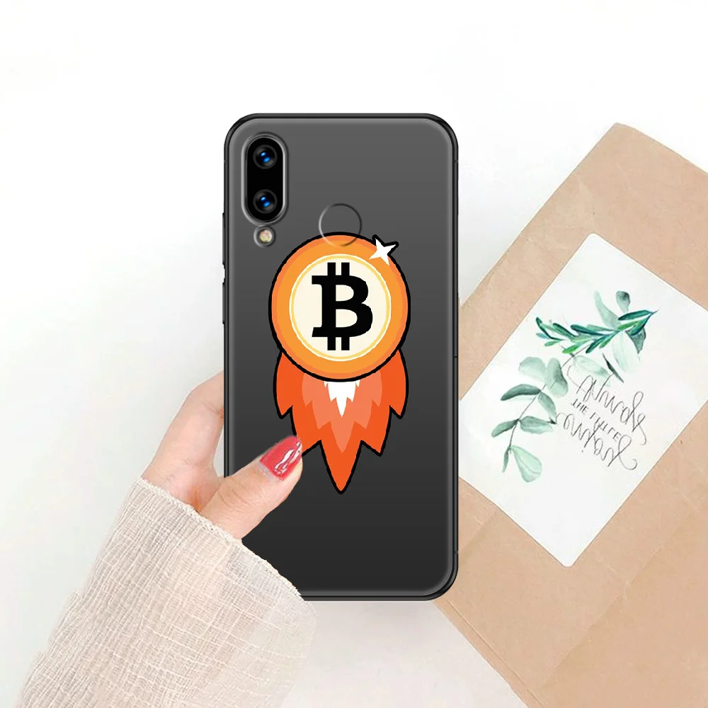 

I Love Accept Bitcoin Phone case For Huawei Honor 6 7 8 9 10 10i 20 A C X Lite Pro Play black 3D waterproof painting shell trend