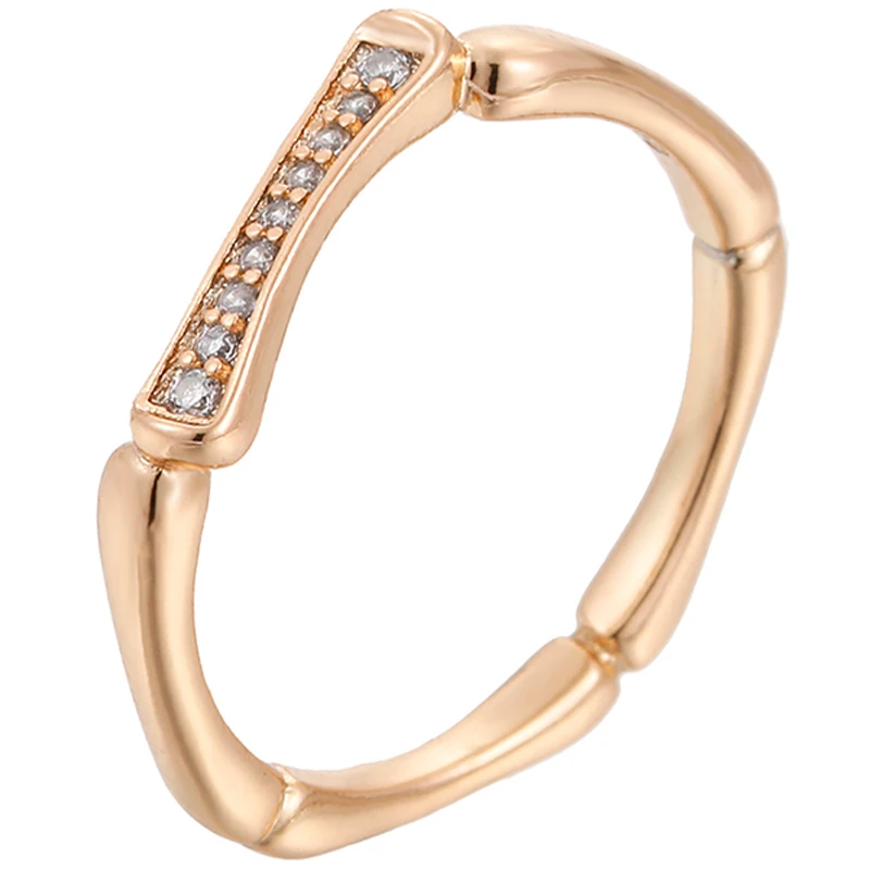 

ONYSS Bone Banboo Shape 3A Zircon Simple Design Women Wedding Rings 2021 Trend