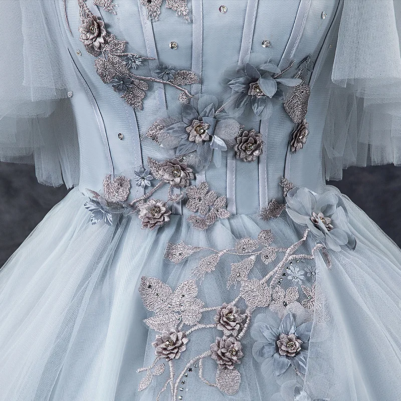 

Plus Size quinceanera dresses off shoulder lace up ball gown prom dress Handmade Flowers Tulle Sweet 15 Dresses Quinceanera-jurk
