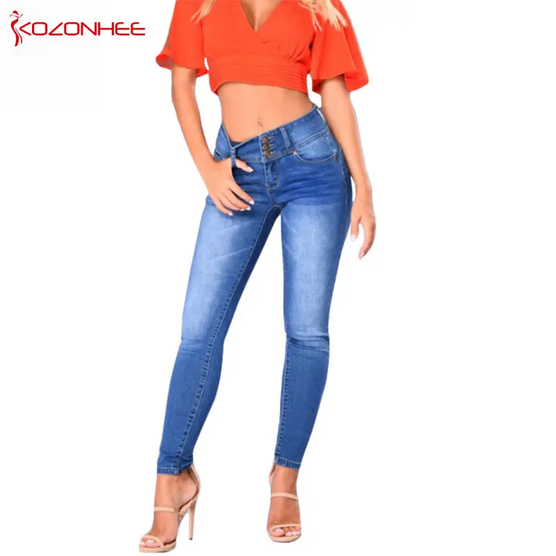 Женские эластичные джинсы карандаш большие размеры|jeans with|high waist pencil jeanspencil jeans |