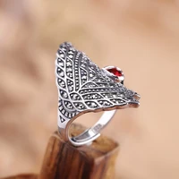 new design style silver 925 women light and moving glory rings jewelry womens heart shaped pomegranate rings