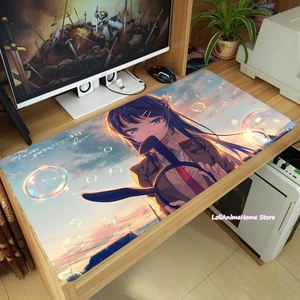 anime seishun buta yarou series sakurajima mai sexy bunny girl mouse pad laptop pc mice mat desk keyboard mat anti slip playmat free global shipping
