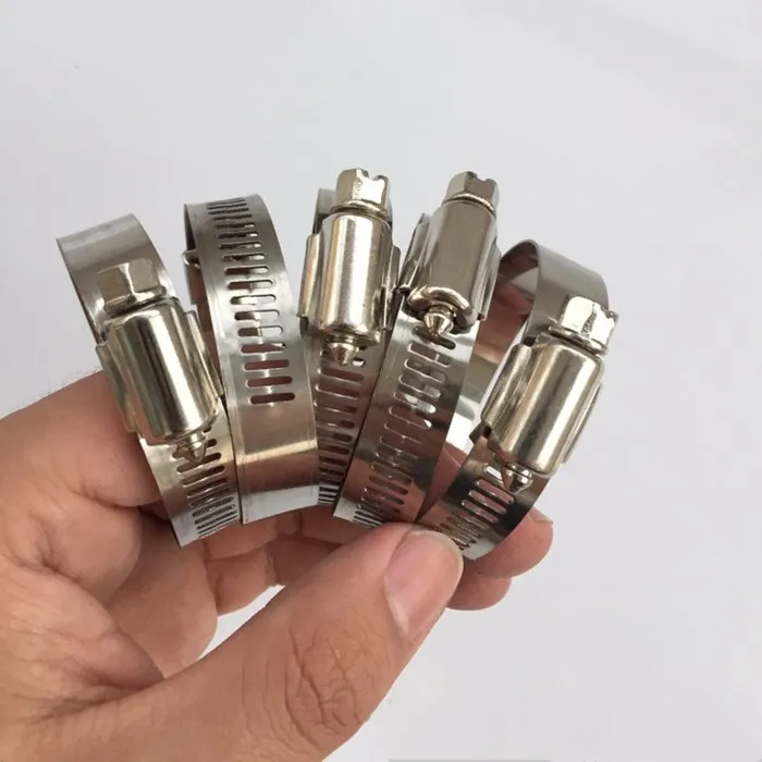50 PCS/Box Multi Size 8mm-32mm Stainless Steel Hoop Clamp Hose Set automotive pipes clip Fixed tool | Обустройство дома
