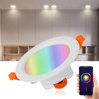 Светодиодный умный Точечный светильник Tuya Zigbee, умное освещение с регулируемой яркостью, 7 Вт, RGBCW, меняющая цвет, работает с Alexa Google Home