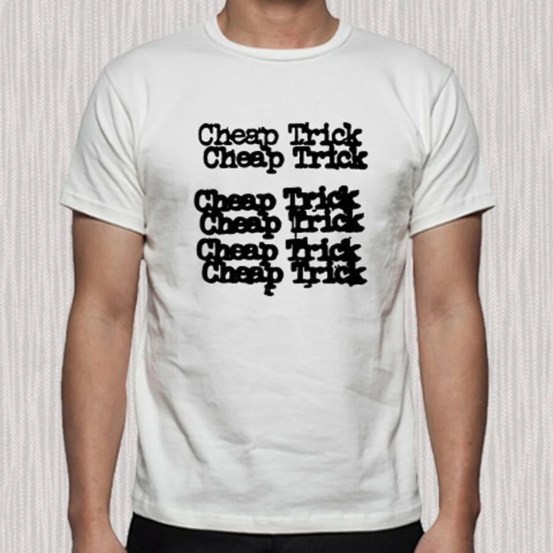 Дешевые трик знаменитая рок-группа логотип мужские белые топы Футболка размер S
