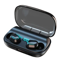 wireless earphone bluetooth v5 0 tws wireless bluetooth headphone led display with 1800mah power bank headset for xiaomi lotus