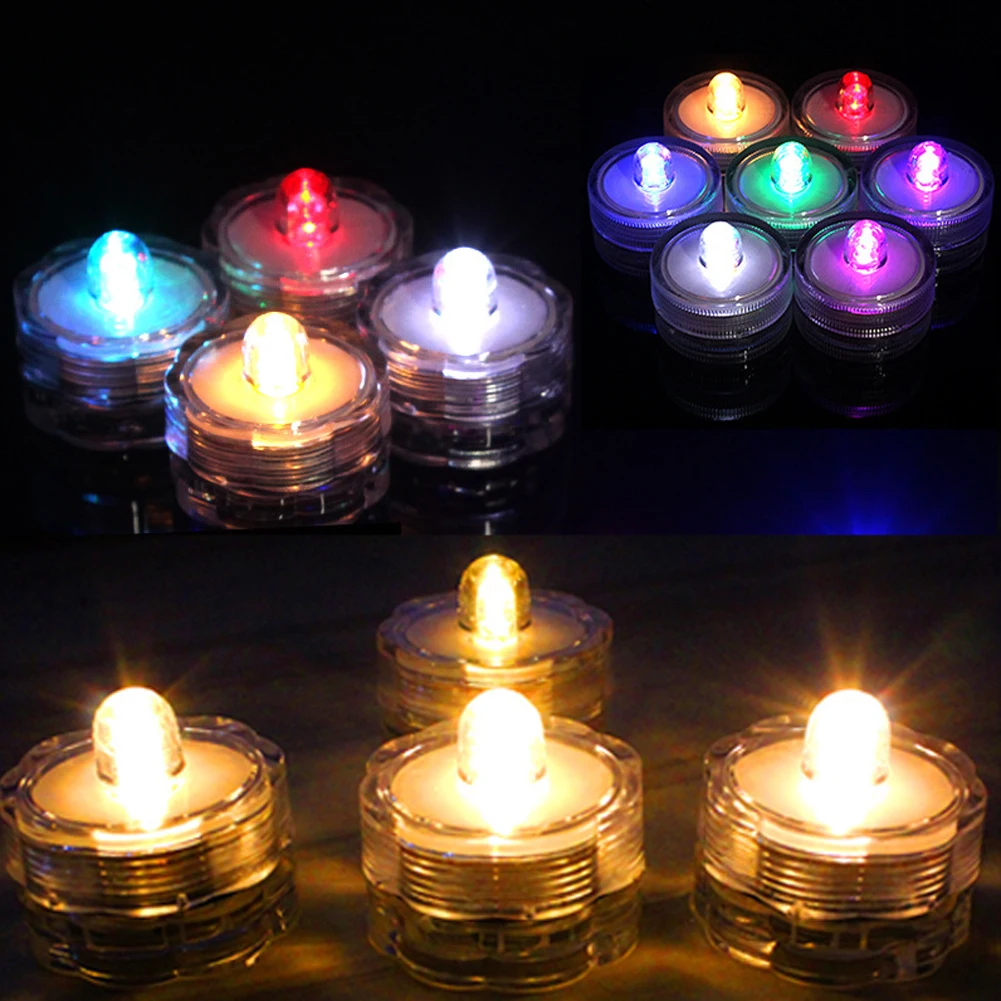 

Flameless LED Candles Tea Light Creative Waterproof Lamp Battery Powered Home Submersible Wedding Light Birthday Party Decor