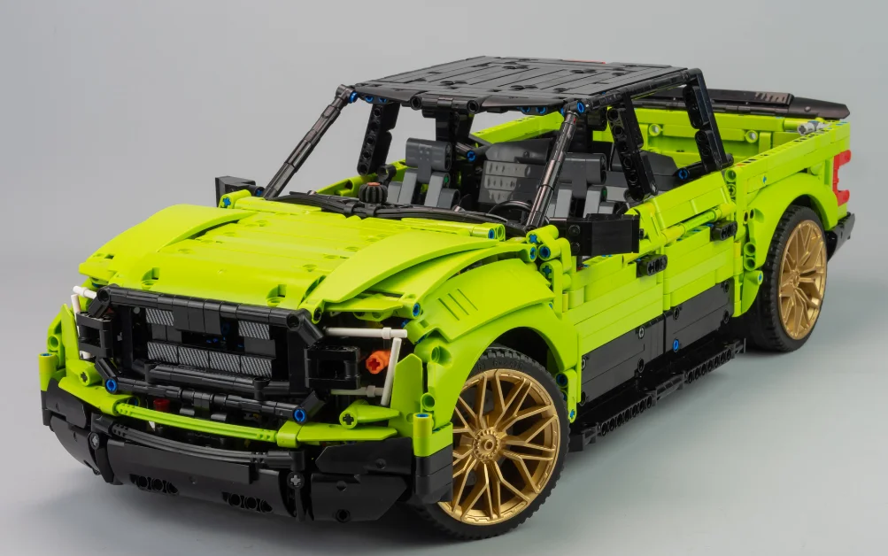 

MOC technology car building block green cross country pickup F150 DIY assembly boy toy gift model education