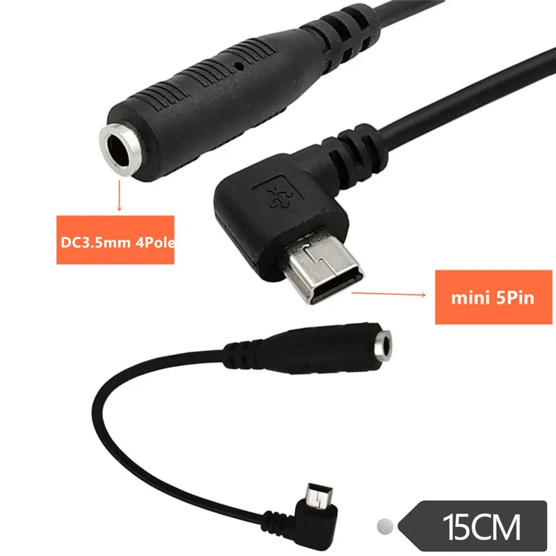 Мини-флеш-накопитель USB к 3 5 мм аудио кабель Женский Mini 2 0 с 5-контактным штыревым