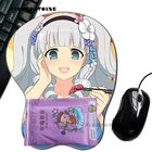 Коврик для мыши pinktorв стиле аниме Senran Kagura 3D с мягкой подставкой для запястья, игровой коврик, Настольный коврик