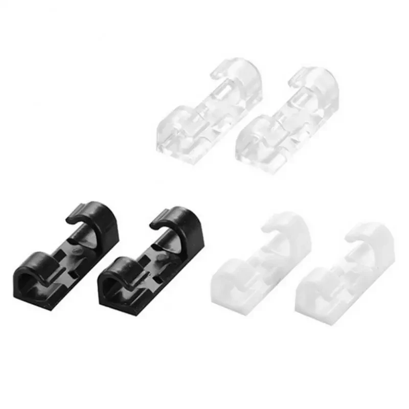 

16/20pcs Cable Clips Desktop Organizer Self-Adhesive Cord Management Wire Holder Data Telephone Line Winder Sleeve