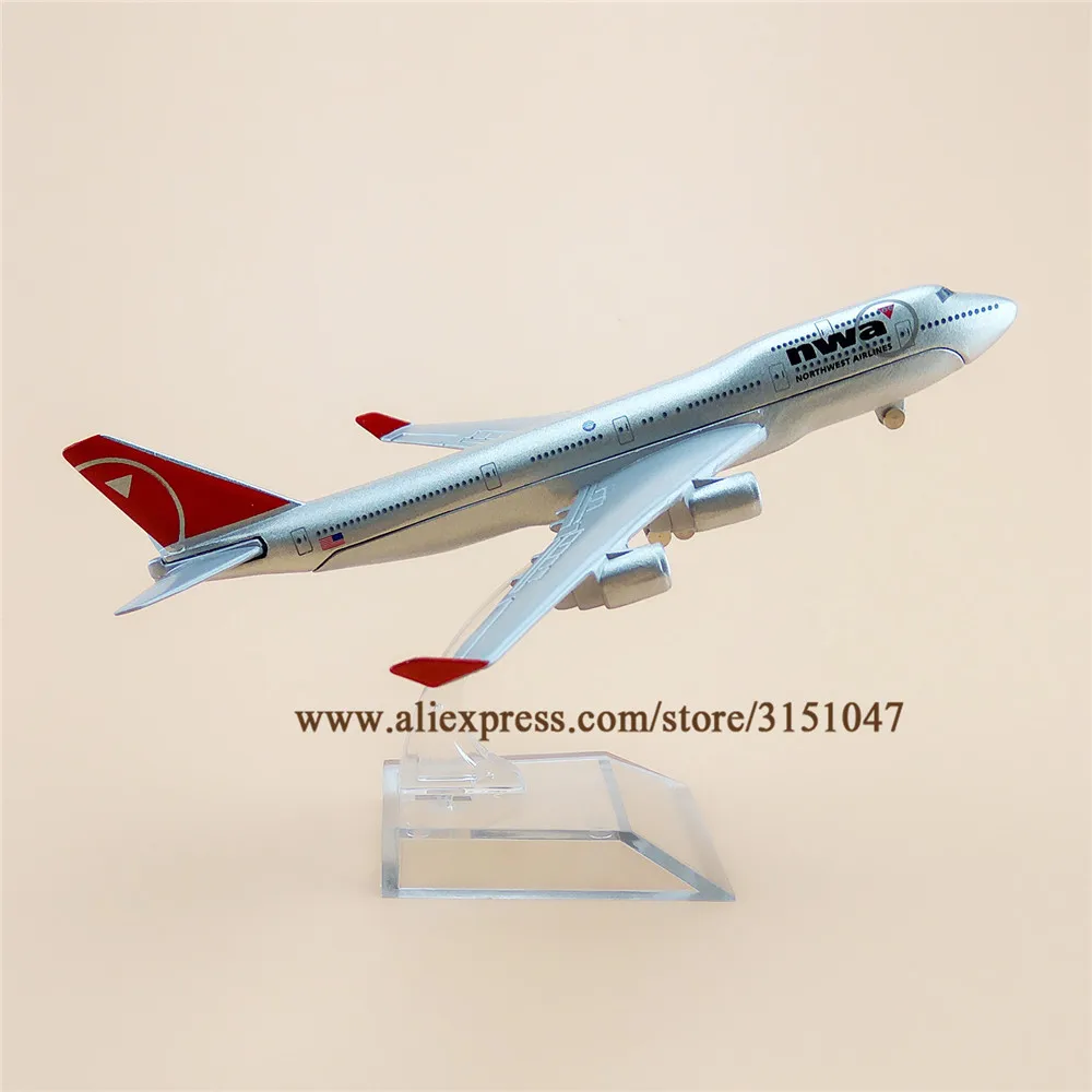 16 см Air American NWA Northwest Airlines Boeing 747 B747 400 модель самолета металлическая литая Airways