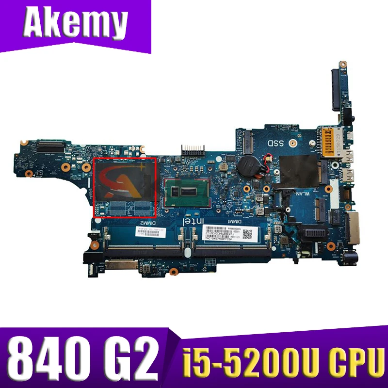 

799510-001 799510-501 799510-601 For HP EliteBook 840 G2 Laptop Motherboard 6050A2637901-MB-A02 With i5-5200U CPU 100% Tested