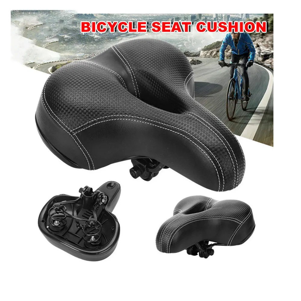 

Comfort Saddle Wide Bike Cushion Seat With Waterproof Cover (Black)