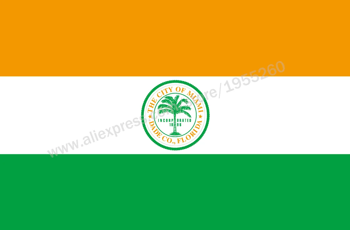 

Florida Miami Flag 3 x 5 FT 90 x 150 cm USA States City Flags Banners America