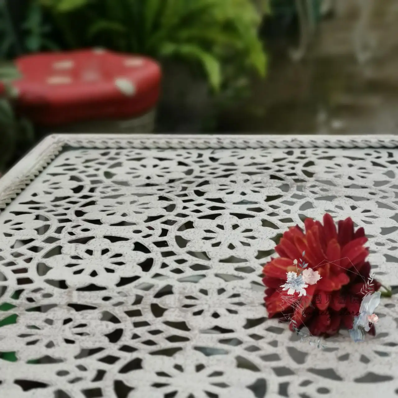 Американский Ретро кованый стул для цветов набор из трех предметов Садовая