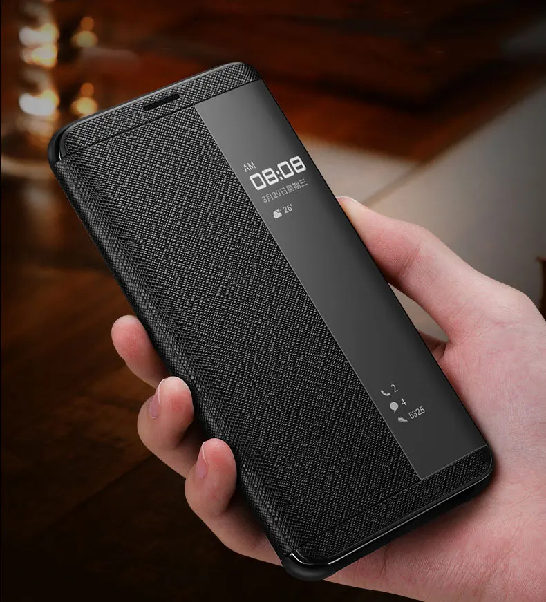 Для Porsche дизайн huawei mate RS чехол Роскошный кожаный Смарт флип-чехол с окошком для просмотра полная защита бизнес-mate RS чехол для телефона