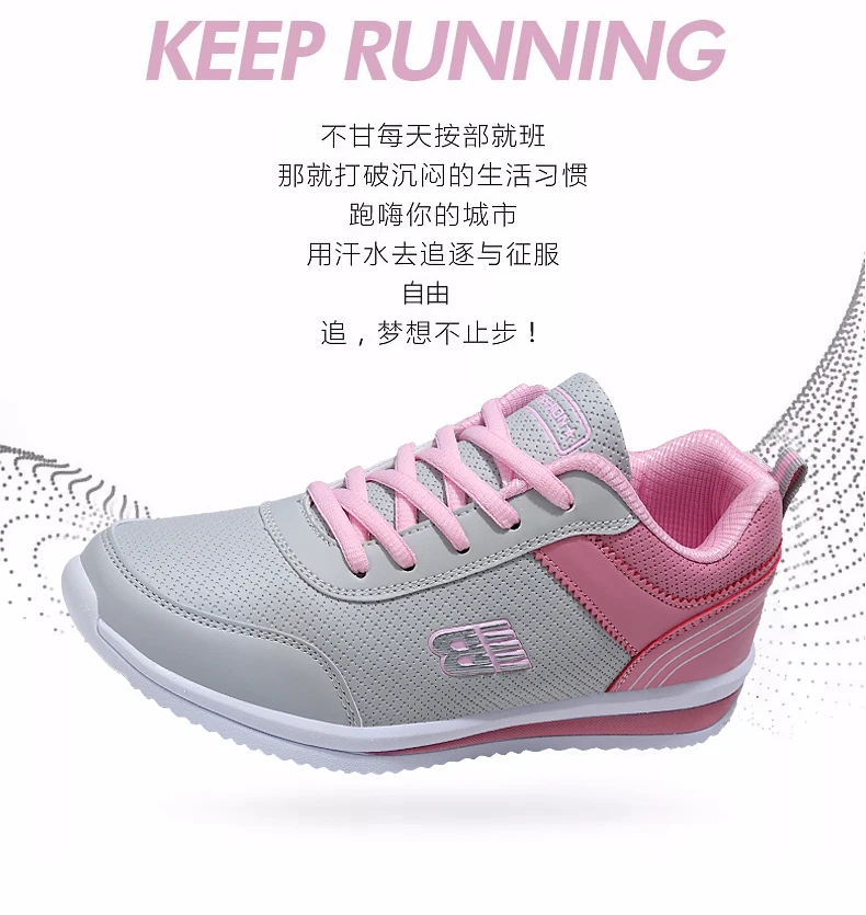 Size 35-41 New Fashion Tennis Shoes for Women Ultra-light Leather Blue Sneakers Gym Sport Shoes Tenis Feminino Basket Femme