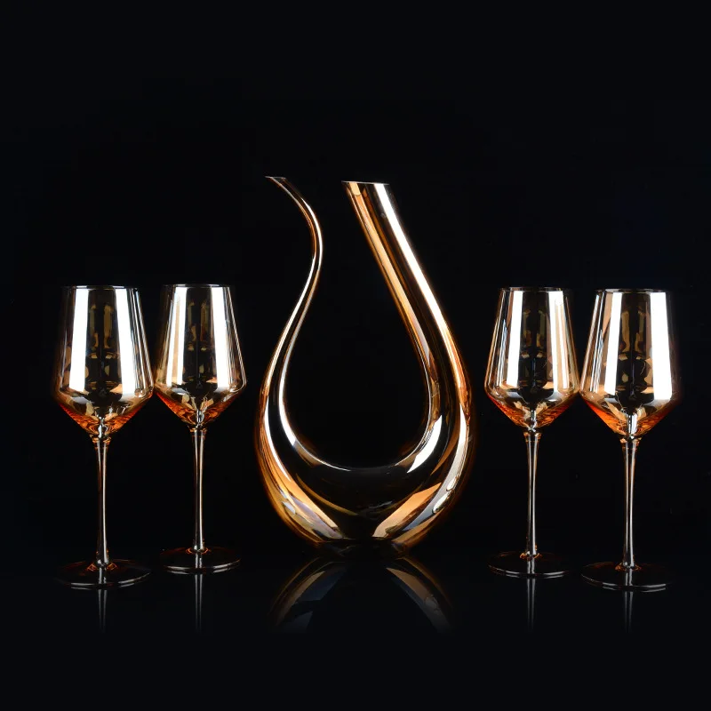 1500 мл Золотой графин ручной работы с кристаллами красного вина бренди