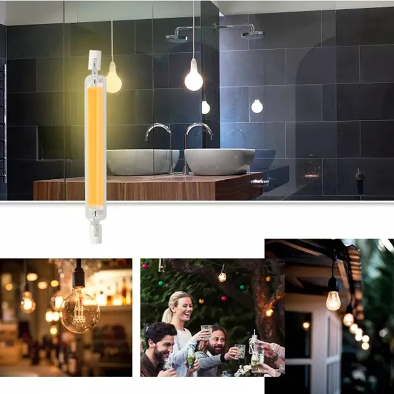 

Glass Tube LED R7S Bulb 78mm 118mm Dimmable Lamp 15W 40W AC220V 240V Corn Light Replace Halogen Lamp LED Floodlight R7s Light