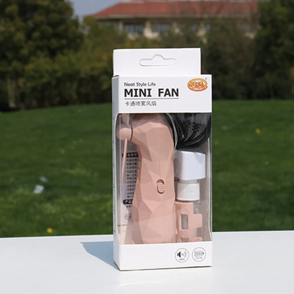 Мультяшный мини USB вентилятор охладитель воздуха спрей ручной вентилятор для лица Тело охлаждающий распылитель увлажнитель летний открытый портативный опрыскиватель вентилятор