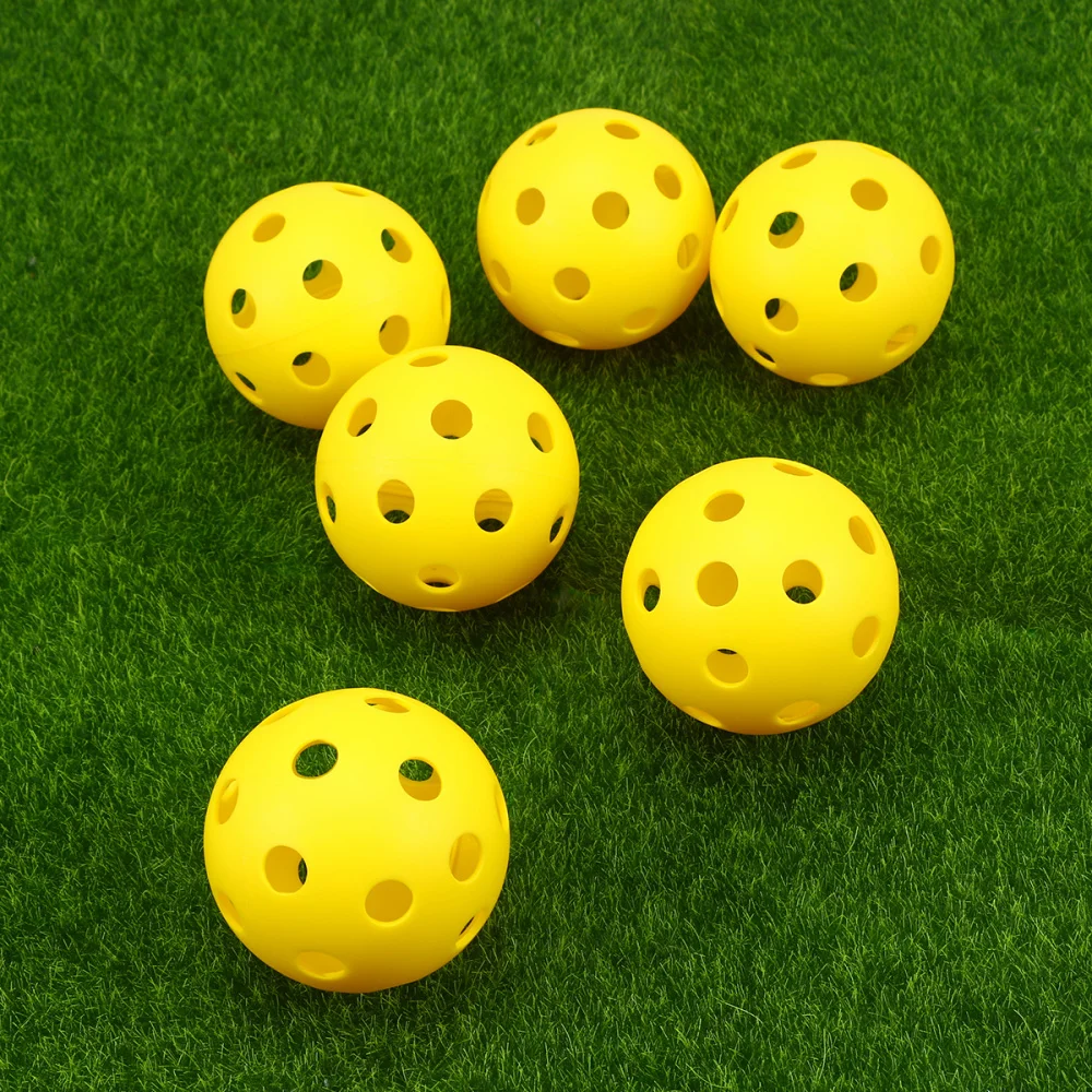 

14pcs Balls Yellow Pickleball with Holes for Indoor and Outdoor Courts