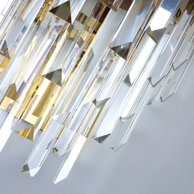 Современный прикроватный настенный светильник с золотыми кристаллами