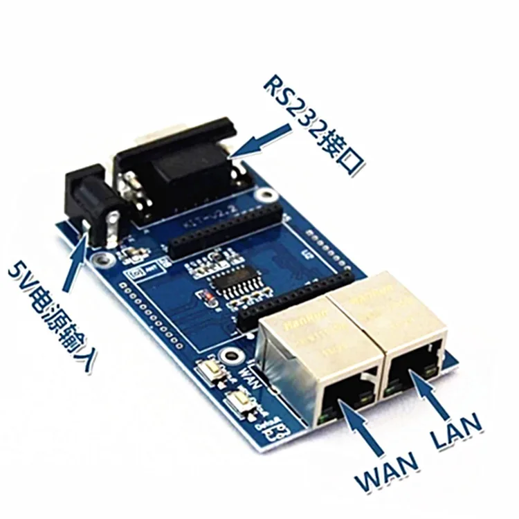 

HLK-RM04 RM04 Uart Serial Port to Ethernet WiFi Wireless Module with Adapter Board Development Kit HLK RM04 Industrial Kit