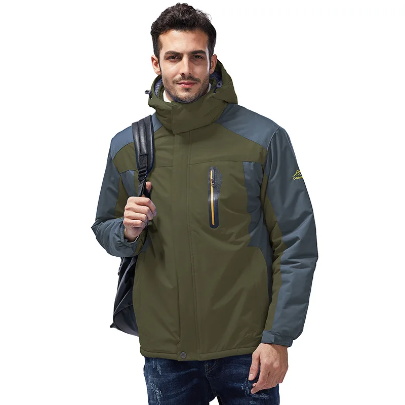 828 STYLE GREEN Большие размеры, M-9XL, зимняя мужская куртка, новинка, мужская зимняя куртка, большие размеры, толстая Вельветовая подкладка, брендовая одежда - Цвет: 828 STYLE GREEN