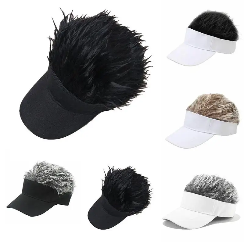 Поддельные волосы шляпа парик шляпа унисекс бейсбольная кепка волосы кэжуал шляпа Гольф чутье волос козырек Регулируемая Новинка парик бейсбольная кепка
