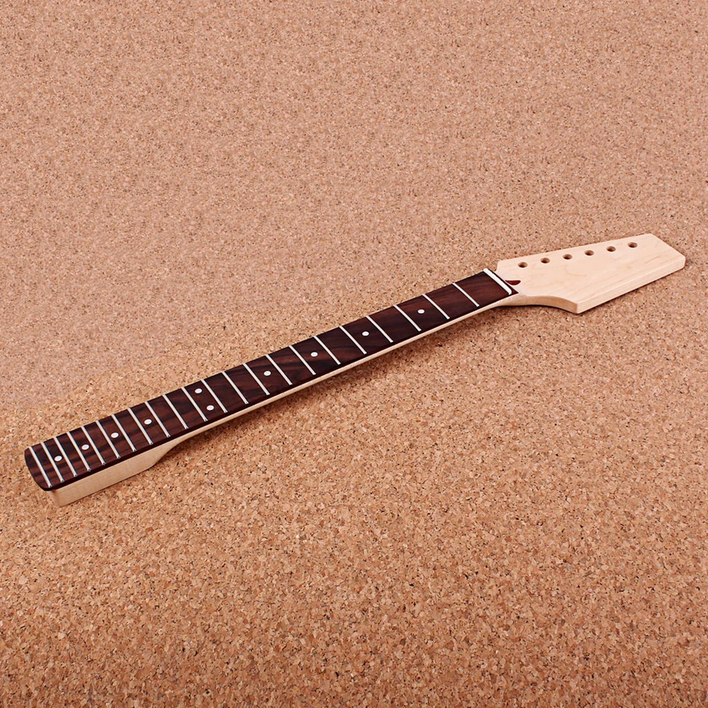 

Unfinished Electric Guitar Paddle Neck DIY Maple 22 Frets for Music Lover Guitar Repair