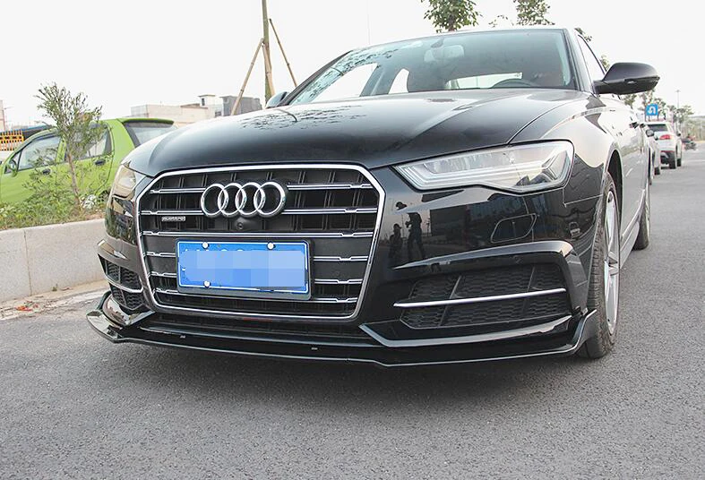 Защитный диффузор для заднего бампера Audi A6 ABS 2017 2019 комплект корпуса бампер