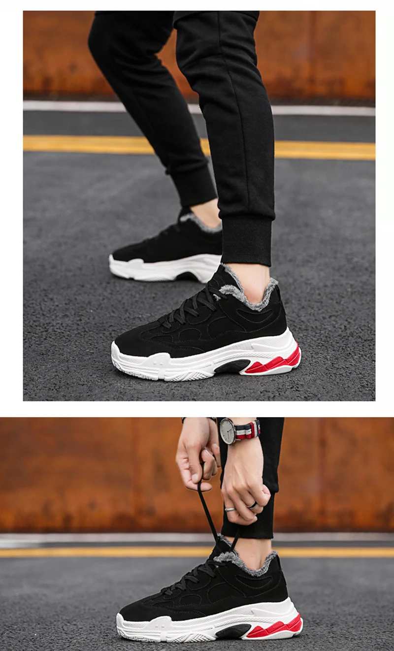 Men Boots Winter With Fur Warm Snow Boots Men Winter Boots Shoes Men Footwear Fashion sneakers Shoes