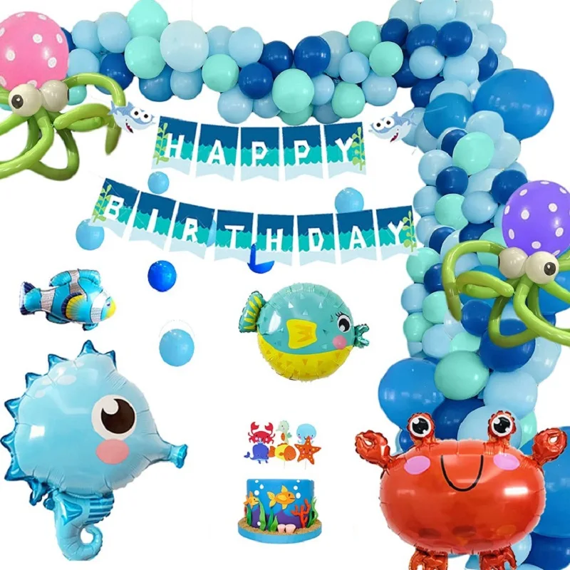 1 комплект синих воздушных шаров в горошек гирлянда с аркой набор для детского