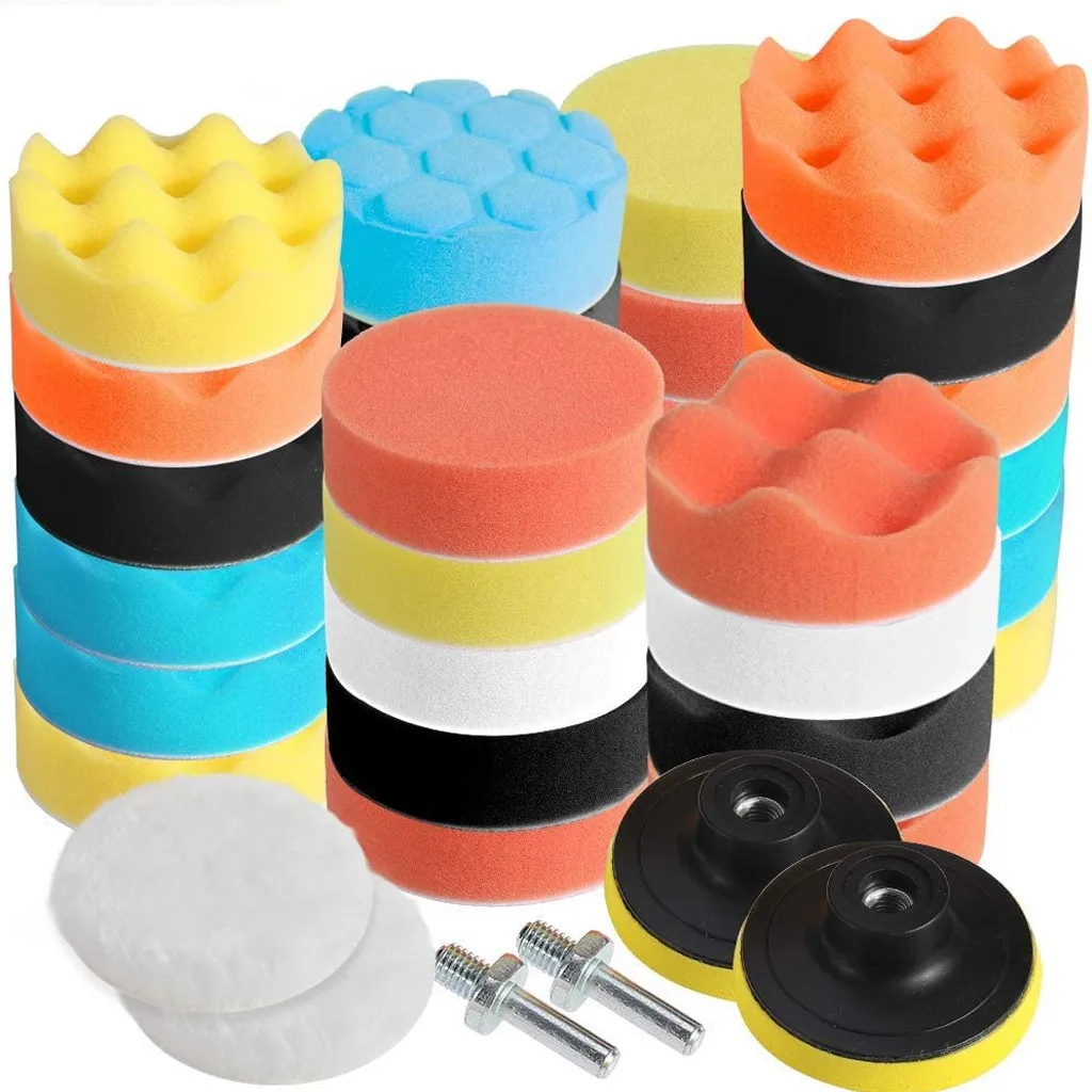 

31pcs Car Polishing Kit Polishing Sponge Pad Foam Buffer Polishing Pad Set Machine Wax Sealing Glaze Auto Accessories