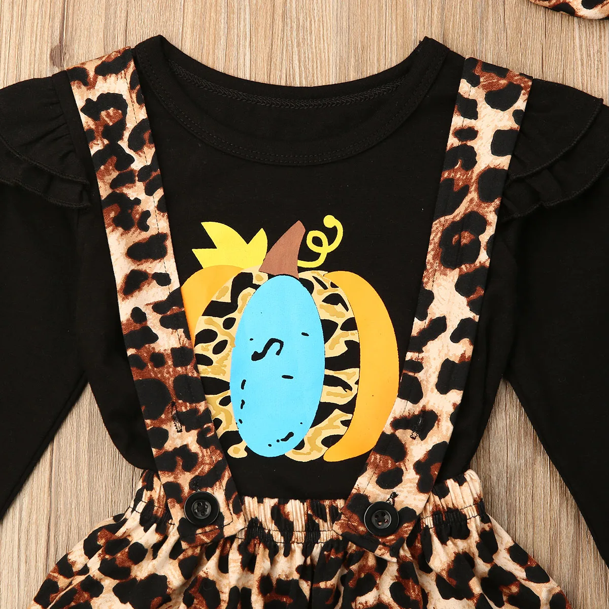 3 шт. футболка с длинным рукавом и юбка леопардовым принтом|Комплекты одежды для