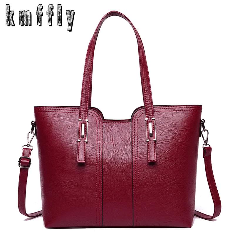 Новые высококачественные кожаные сумки женские модные на плечо вместительные