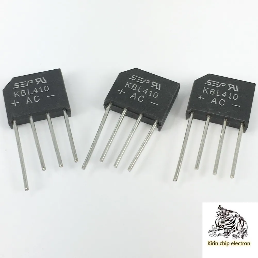 

10 шт./лот KBL410 4A1000V Новый плоский мост выпрямитель медная ножка KBL410