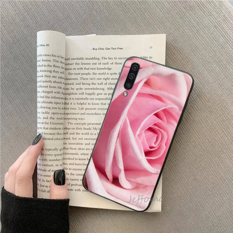 

pink rose beautiful Real shot Phone Cases For Samsung galaxy S note 7 8 9 10 20 fe edge A 6 10 20 30 50 51 70 lite plus Soft