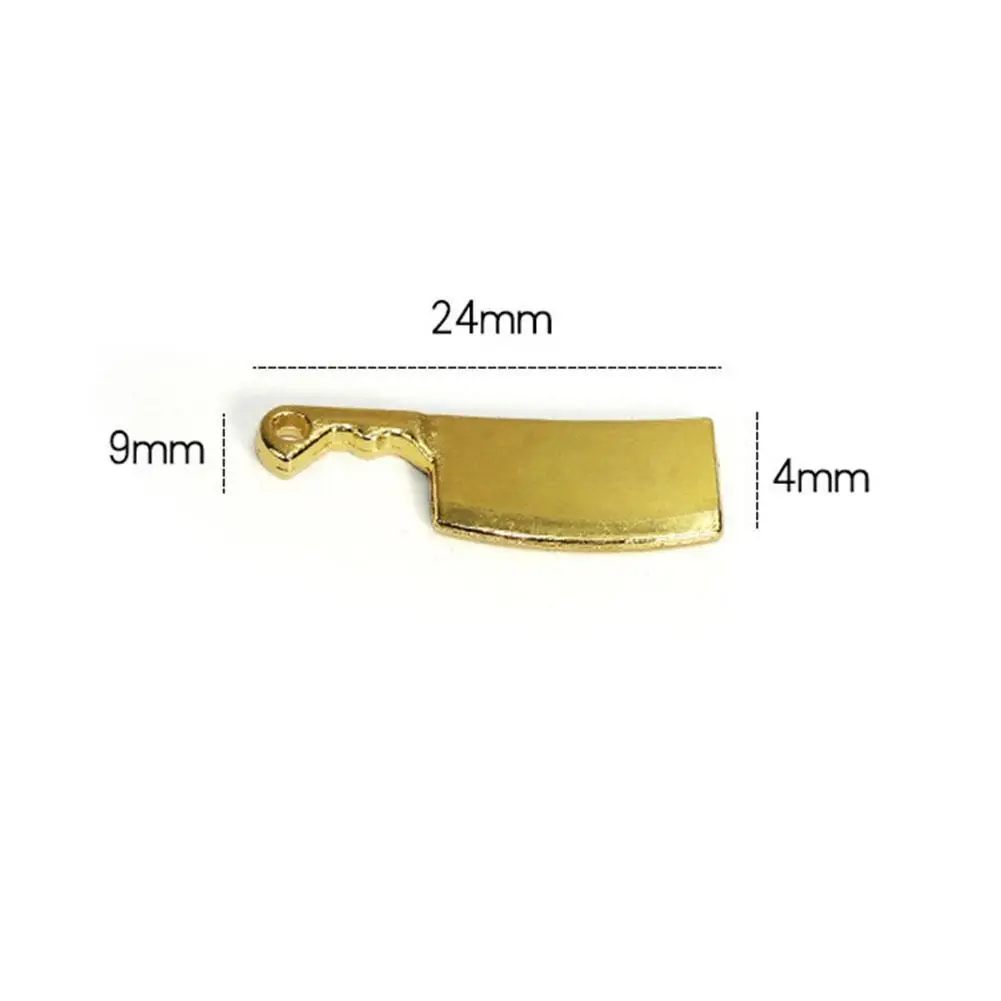 

Mini Kitchen Knife Model 1:12 Doll House Accessories Aluminum Alloy Gold Silver Color Kitchenware Dollhouse Miniature Kinves Toy