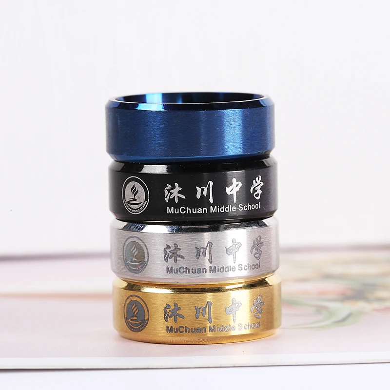 Индивидуальное кольцо с именем для мужчин и женщин значок из нержавеющей стали