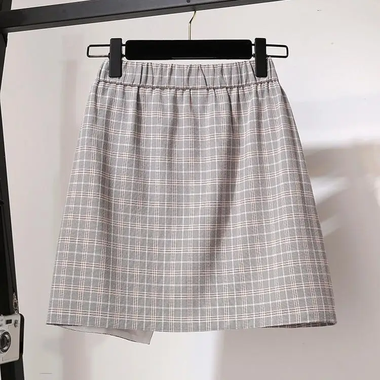 Woman Pink t shirt 2 pieces skirt sets summer elegant Korean pices women plaid casual two piece outfits girl |
