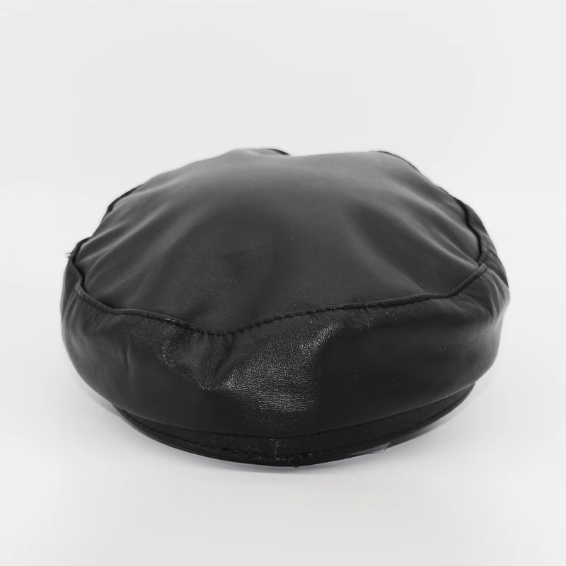 Кепка из натуральной овечьей кожи в стиле газетчика модная армейская воловьей с