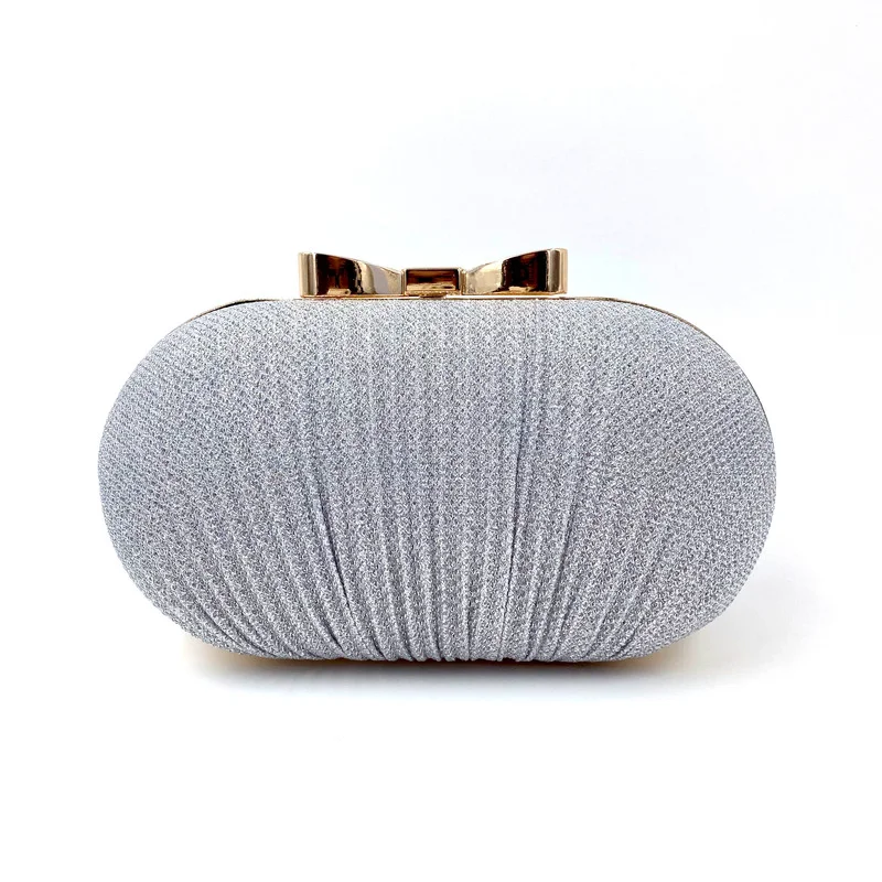 Вечерняя сумочка клатч для женщин свадебные ранцы металлические клатчи с бантом